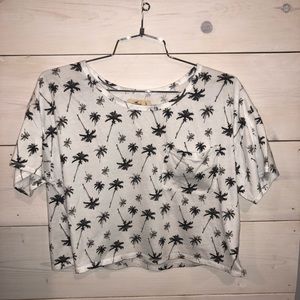 Hollister palm tree crop top